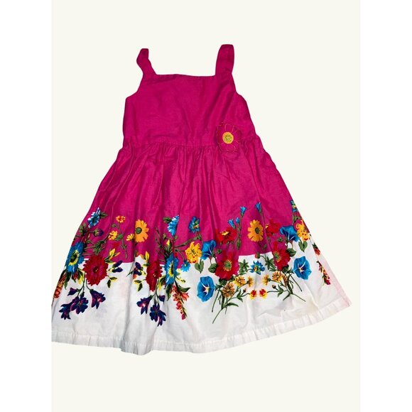 Blueberi Boulevard Girls' Floral Pink Dress Size 5 - Picture 1 of 12